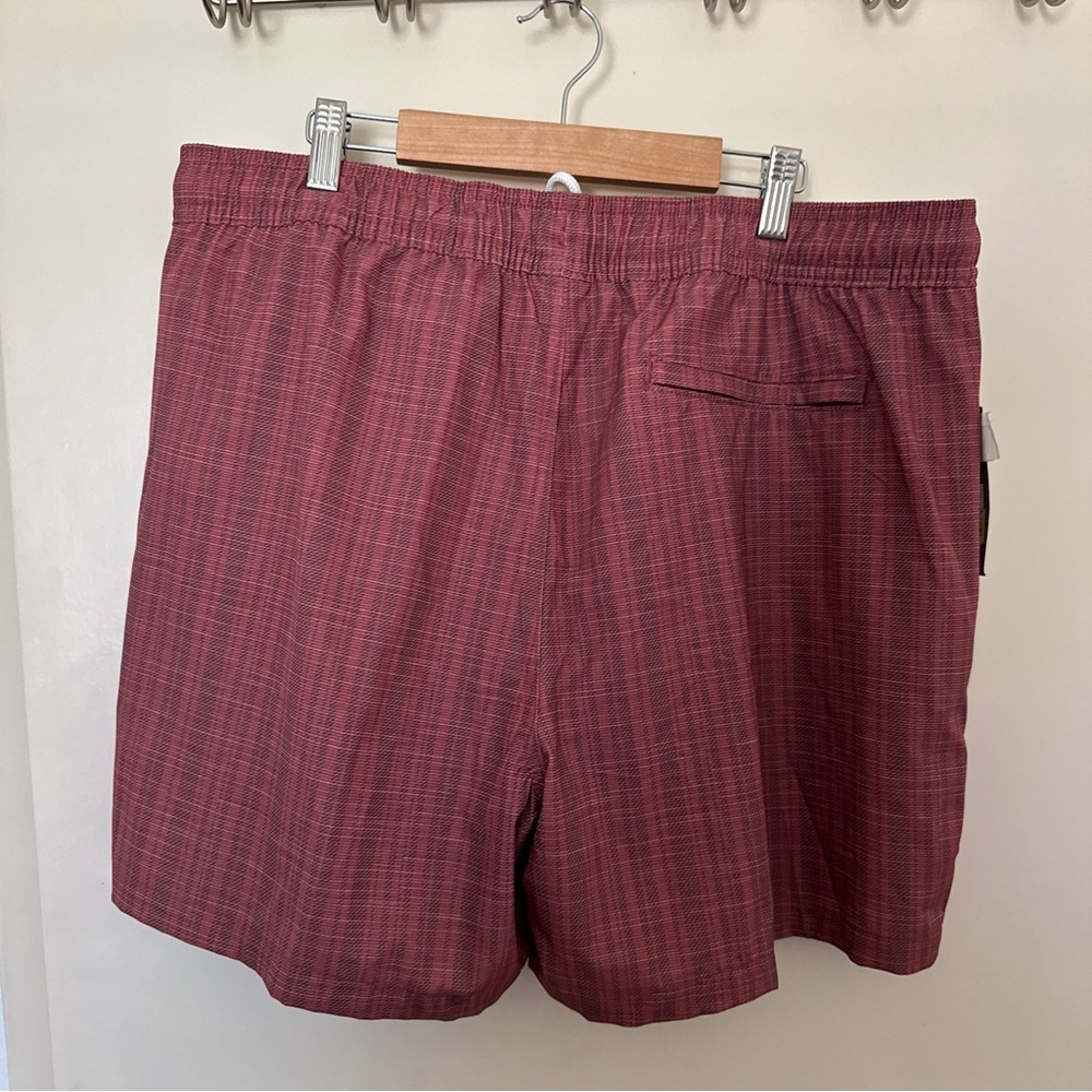 Goodfellow Men's Red Striped Swim Trunks with Liner size L NWT - Picture 4 of 6